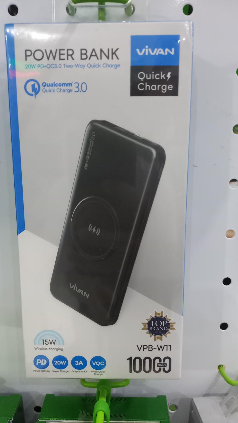 POWER BANK VIVAN VPB-W11 10000MAH (BLACK)